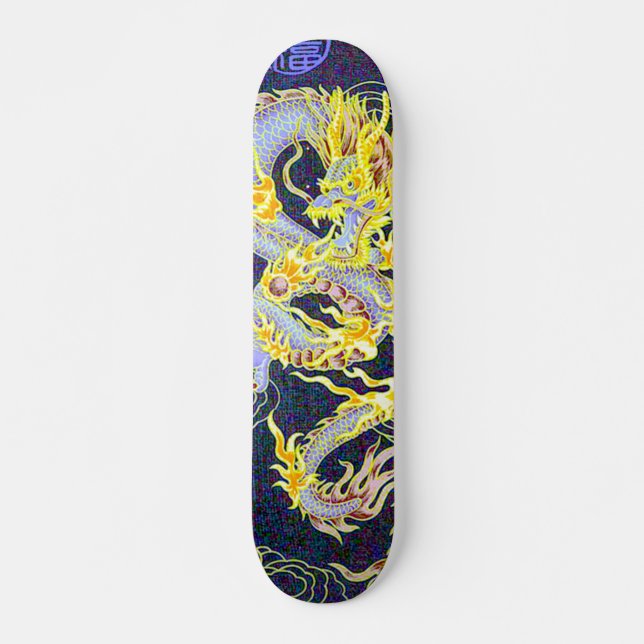Skateboard Hologramme céleste chinois de dragon d'empereur (Devant)