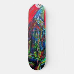 Skateboard Homme Abstrait Coloré Huile sur Toile