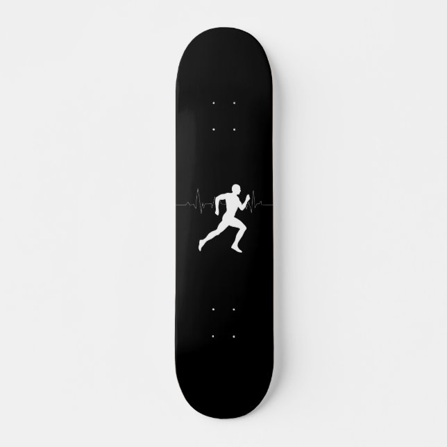 Skateboard Homme Coureurs Silhouette HeartBeat Line (Devant)
