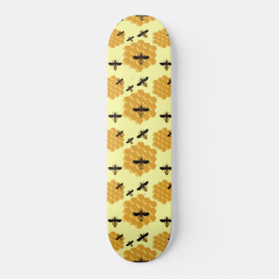 Skateboard Honeycomb Honey Bees Insect Lover Yellow Beekeeper