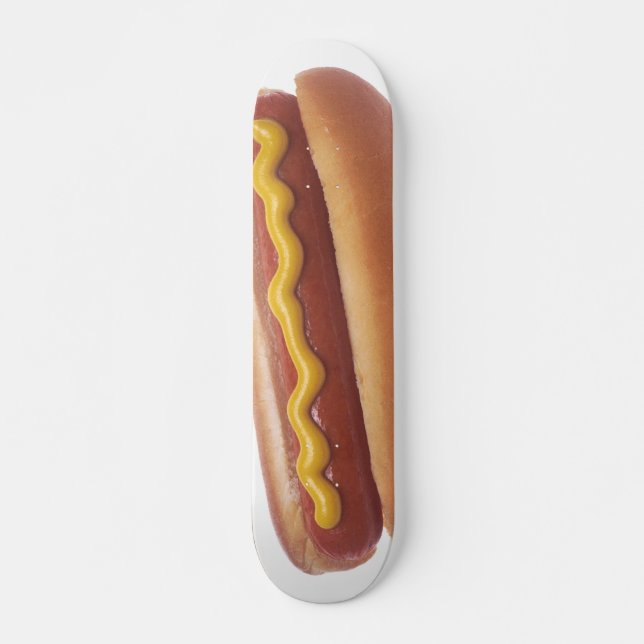 Skateboard Hot-dog avec de la moutarde (Devant)