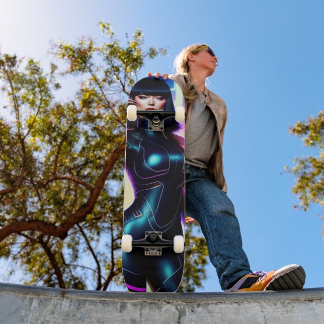 SKATEBOARD HOT SCI-FI CURVY WOMAN SKATEBOARDS (Extérieur 1)