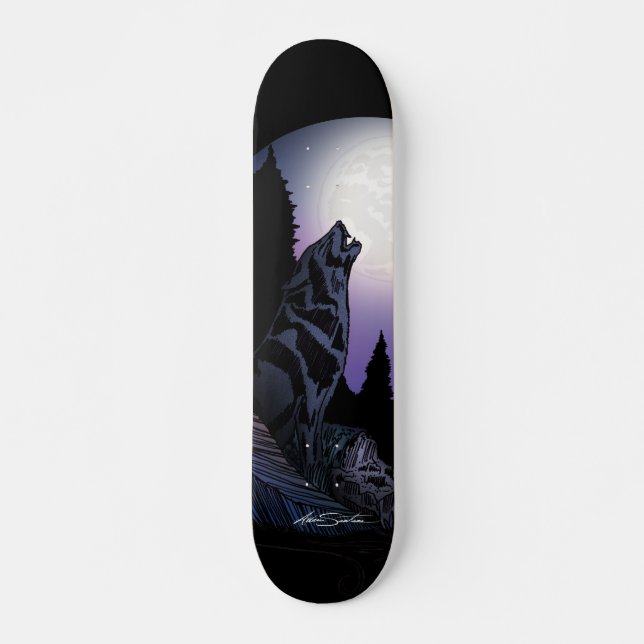 Skateboard Howling Wolf (Devant)