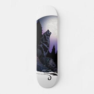 Skateboard Howling Wolf
