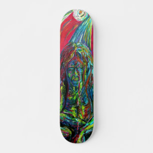 Skateboard Huile Abstraite colorée sur toile