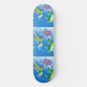 Skateboard Hummingbird: Stylized
