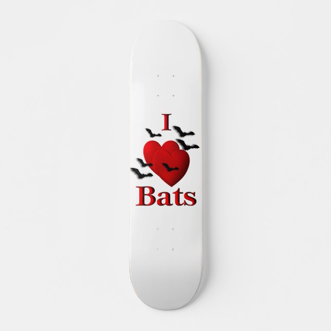 Skateboard I Heart Bats (Devant)