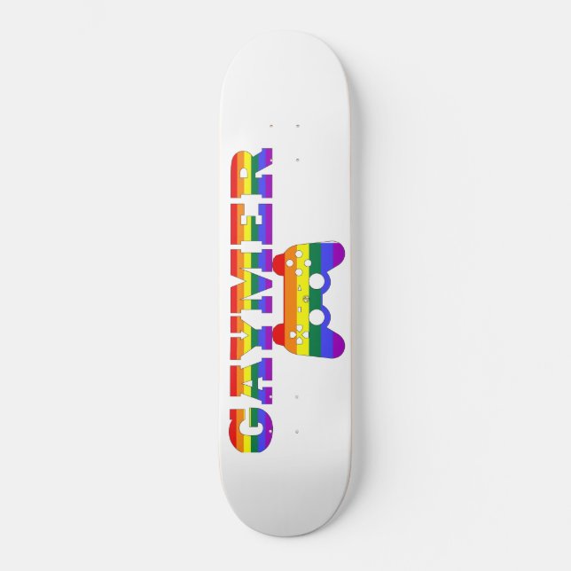 Skateboard Idée cadeau Gaymer, Gamers LGBTQ (Recto)