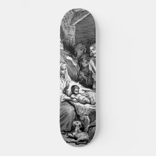 Skateboard Illustrated Christmas Nativity Scene