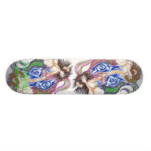 Skateboard Illustration colorée par sirène