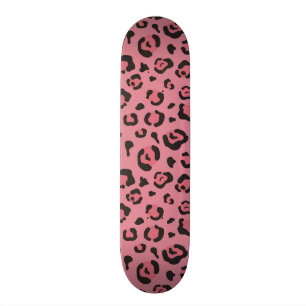 Skateboard Illustration d'animal de rose de léopard