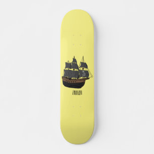 Skateboard Illustration de bateau pirate