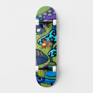Skateboard Illustration de champignon coloré