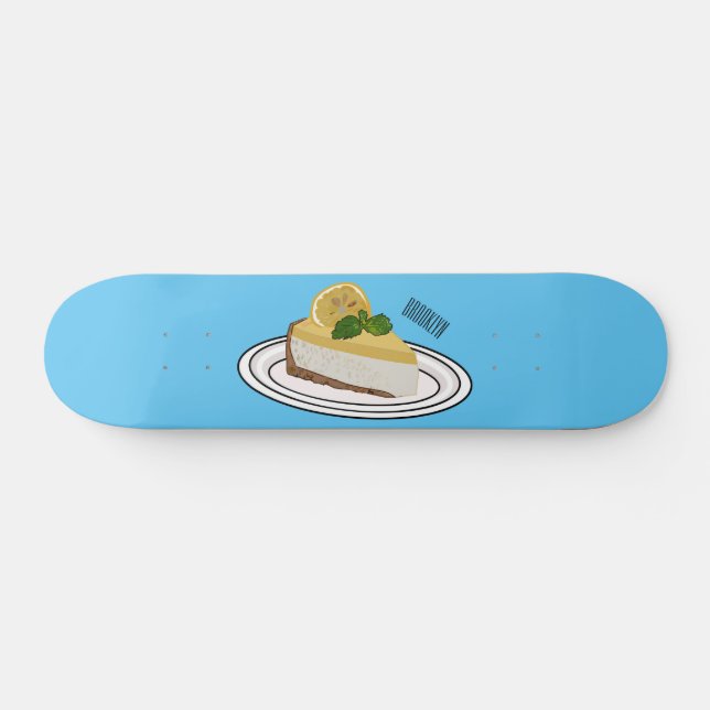 Skateboard Illustration de citron cheesecake (Horz)