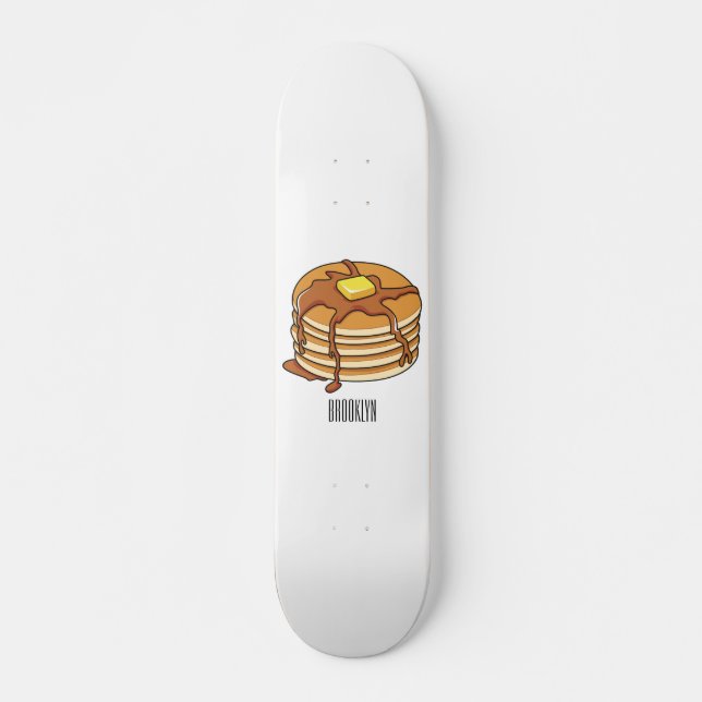 Skateboard Illustration de dessin animé de Pancake (Devant)