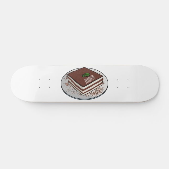 Skateboard Illustration de gâteau de Tiramisu (Horz)