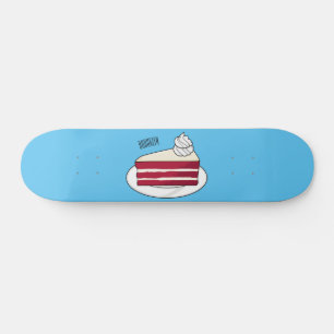 Skateboard Illustration de gâteau en velours rouge