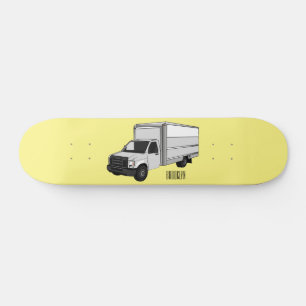 Skateboard Illustration de la caricature du camion-boîte