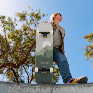 Skateboard Illustration de la nature de nom personnalisé