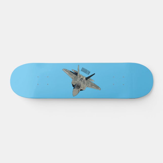 Skateboard Illustration de l'avion de chasse (Horz)