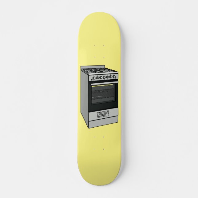 Skateboard Illustration de poêle électrique (Devant)