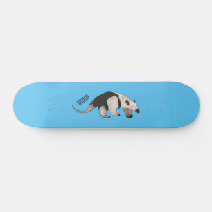 Skateboard Illustration de tamandua de dessin animé