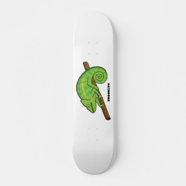 Skateboard Illustration du caméléon de la parson (Devant)