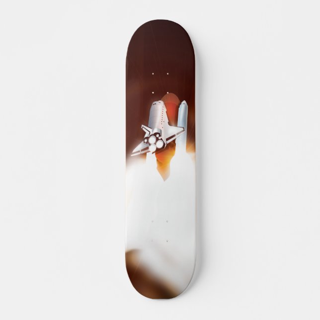 Skateboard Illustration du lancement de la navette spatiale (Devant)