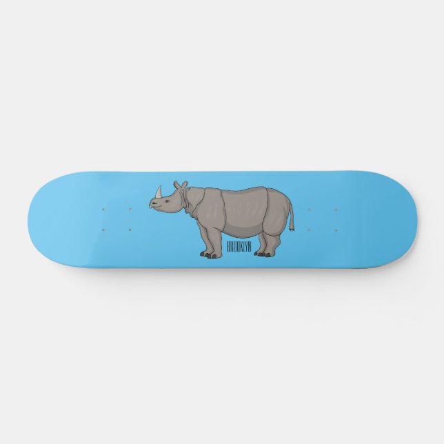 Skateboard Illustration du rhinocéros de Javan (Horz)