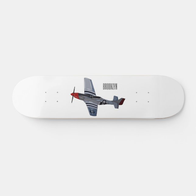 Skateboard Illustration d'un avion de chasse-bombardier (Horz)