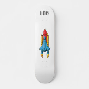 Skateboard Illustration d'un vaisseau de fusées