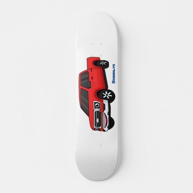Skateboard Illustration d'une camionnette rouge mou (Devant)
