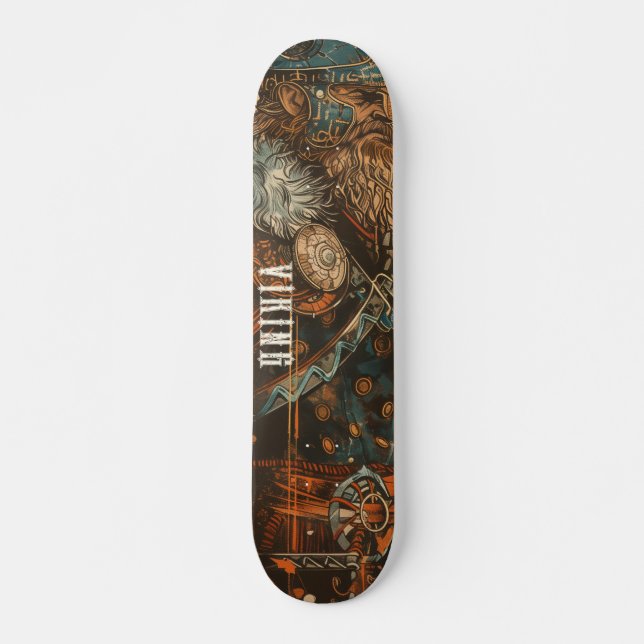 Skateboard Illustration Viking Warrior (Devant)