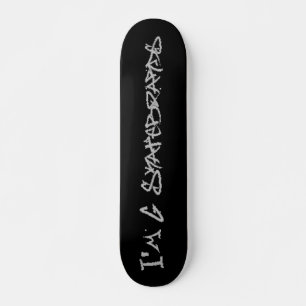 Skateboard I'm G Skateboards (Rufa Font) - noir/gris