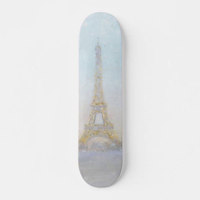 Skateboard Image de l'aquarelle | d'Eiffel Towe (Devant)