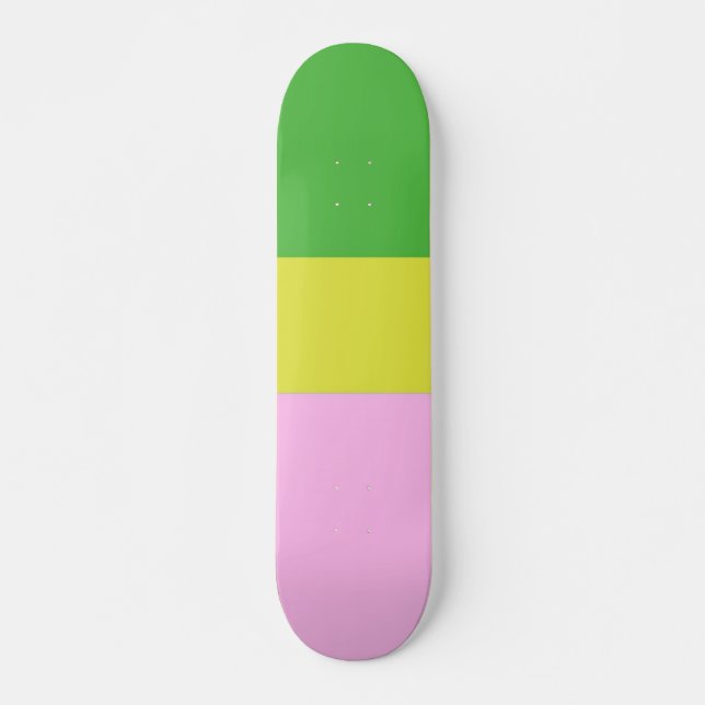 Skateboard image trois couleurs art (Devant)