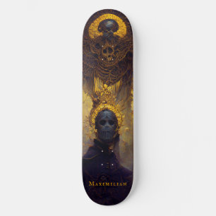 Skateboard Imaginaire Gothique Sombre Décès Avec Votre Nom Pl