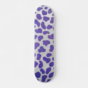 Skateboard Impression dalmate violet et blanche