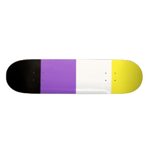Skateboard Indicateur de fierté non binaire
