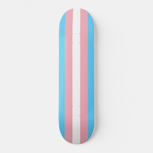 Skateboard Indicateur de la fierté transgenre (Recto)