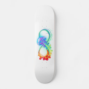 Skateboard Infini avec méduse arc-en-ciel