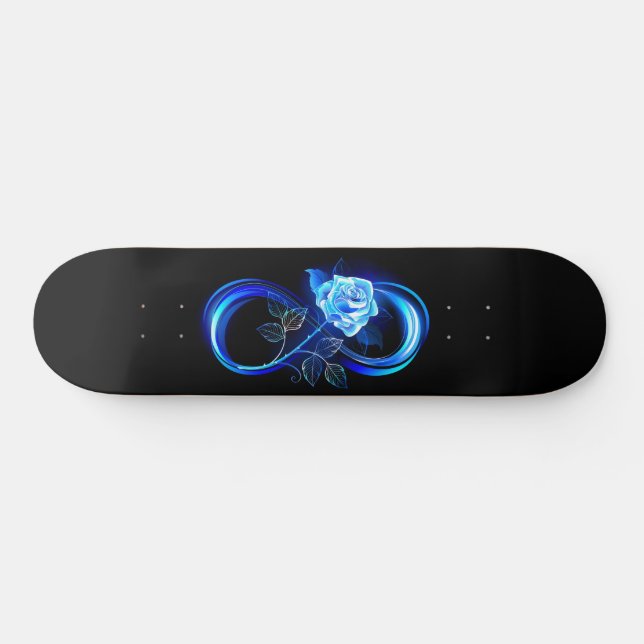 Skateboard Infini lumineux avec rose bleue (Horz)