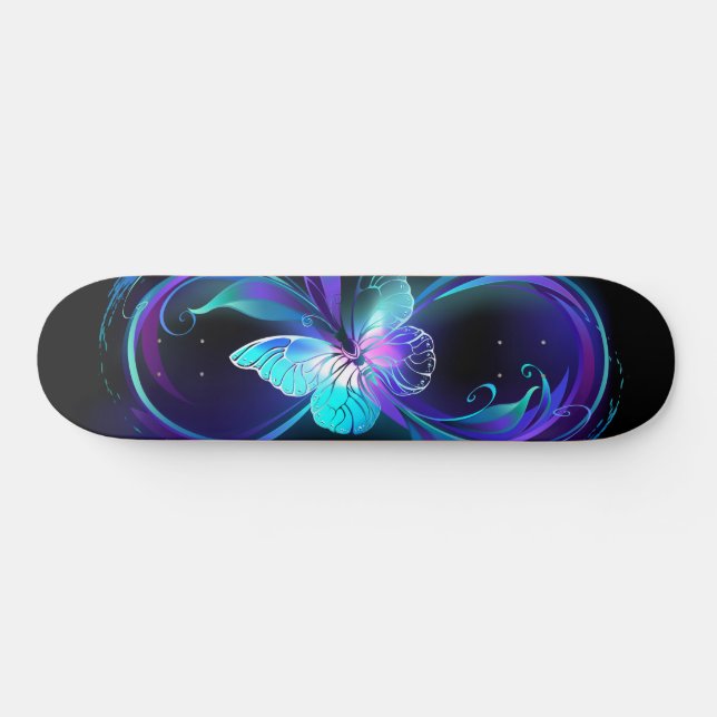 Skateboard Infinité brillante avec papillon magique (Horz)