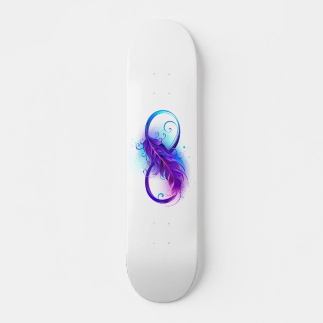 Skateboard Infinity with purple feather (Devant)