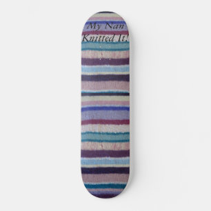 Skateboard inhabituel tricot vintage rayures colorées amusan