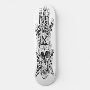 skateboard Ink Dessin Skull Patinage