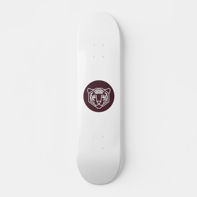 Skateboard Insigne Visage Tiger (Devant)