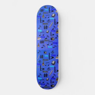 Skateboard Instruments de musique bleue,