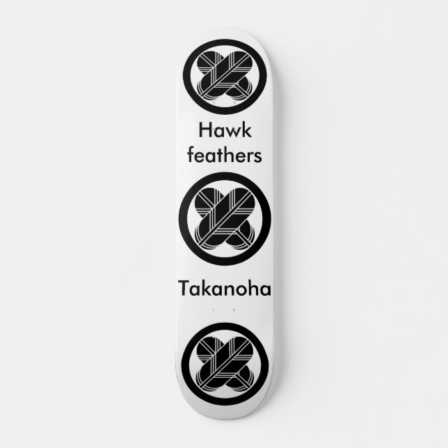 Skateboard Intersecting hawk feathers (Devant)