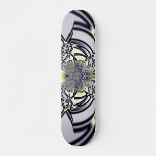 Skateboard Iris Violet Art Fractal de Géométrie Sacrée